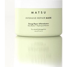 Matsu Intensive Repair 14 Bitkisel Kompleks & Kolajen Yoğun Onarıcı Saç Maskesi | Boyalı ve Hasar Görmüş Saçlar 350 ml