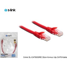 Najmaddin.com S-Lınk SL-CAT6030RE Cat6 Patch 30CM KABLO(KIRMIZI)(1923)