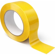 Badem10 Çift Taraflı (1 Adet) 25 Metre Güçlü Yapışkanlı Fileli Takviyeli Kaydırmaz Halı Bandı Kilim Paspas