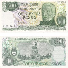 Lidya Koleksiyon Arjantin 500 Pesos - 1976 - Çil