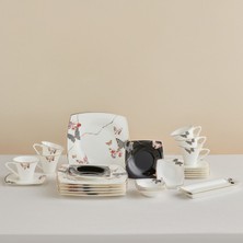 Karaca Fine Pearl Unique 26 Parça 6 Kişilik Kare İnci Kahvaltı/Servis Takımı