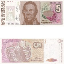 Lidya Koleksiyon Arjantin 5 Australes - 1985 - Çil