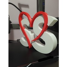 Kişiye Özel Harf & Kalp 3D Dekor