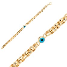 Hakan Mücevherat Doç Tek Nazar Boncuk 14 Ayar Altın Bileklik