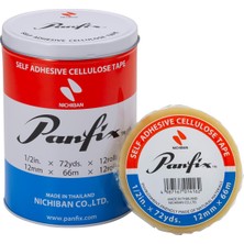 Panfix 12 mm x 66 Metre Selofon Bant 12'li Teneke Kutu