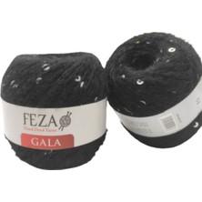 Feza Gala Siyah Pullu Ip / 4 Adet