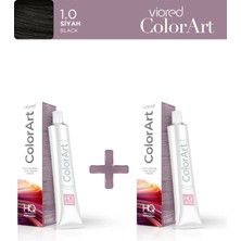 Viored ColorArt 2'li Tüp Boya 60 ml 1.0 Siyah