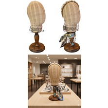 Manken İstanbul El Yapımı Handmade Rattan Kafa Mankeni Peruk Şapka Aksesuar Mankeni - Doğal Şık Sunumun Anahtarı
