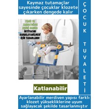 Wintoup Eğitici Çocuk Özgüven Kazanımı Konforlu Kaymaz Ayarlanabilir Merdiven Klozet Tuvalet Eğitimi Aparatı
