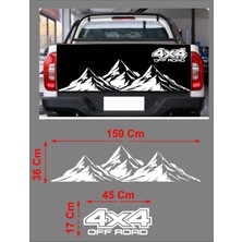 Sticker Dizayn 4x4 ve Dağ Sticker - Off Road 4x4 Dağ Araba Oto Kamyonet Araba Cam Arka Bagaj Oto Sticker - 00124