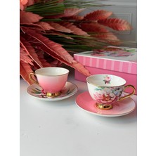 Rossev 6 Kişilik Porselen Türk Kahve Fincanı Takımı Florin – 90 ml