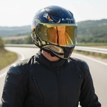 Ls2 Rapıd 2 Spox Mavi-Gri Kask (Gold Vizör + Şeffaf Vizör)