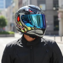 Ls2 Rapıd 2 Spox Gri-Kırmızı Kask - (Mavi Vizör + Şeffaf Vizör)