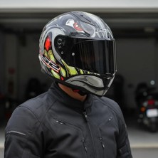 Ls2 Rapıd 2 Spox Gri-Kırmızı Kask - (Siyah Vizör + Şeffaf Vizör)