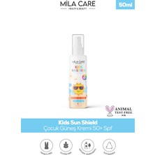 Mila Care Çocuklar Için 50+ Spf Yüksek Güneş Koruyucu Krem 50ML, Suya Dayanıklı