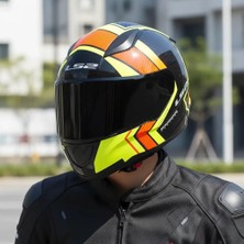 Ls2 Rapıd 2 Extra Mat Neon Sarı-Navy Mavi Kask (Siyah Vizör + Şeffaf Vizör)
