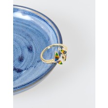 Jimmy Key Altın Rengi Kuyruk Detaylı Zarif Yüzük