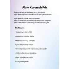 Özbience Iki Adet Akım Korumalı Elektrik Prizi Seti, Güç Güvenliği Sağlar