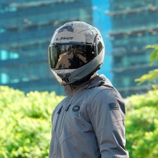 Ls2 Advant 2 Nardo Gri Kask - (Siyah Vizör + Şeffaf Vizör)