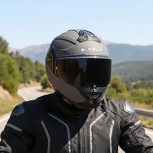 Ls2 Advant 2 Mat Concrete Kask (Siyah Vizör + Şeffaf Vizör)