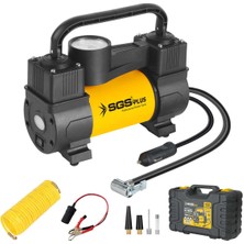 Sgs 150 Psı Çift Silindir Basınç Göstergeli Oto Hava Kompresörü 12V 15A Çantalı 2yıl Garantili