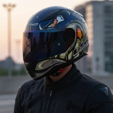 Ls2 Rapıd 2 Spox Mavi-Gri Kask (Siyah Vizör + Şeffaf Vizör)