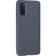 Marsilyan Samsung Galaxy S20 Kılıf Nano Içi Kadife Silikon - Gri