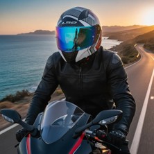 Ls2 Rapıd 2 Extra Beyaz-Kırmızı Kask (Gökkuşağı Vizör + Şeffaf Vizör)