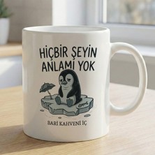 Bk Gift Nihilist Penguen Beyaz Kupa Bardak -3, Ofis ve Hediye Kupası, Arkadaşa Hediye