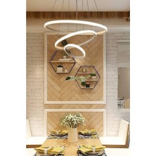 Normadia Modern Eskitme Renkli Beyaz LED 3 Lü Avize, Yatak Odası, Salon, Çocuk ve Mutfak Için