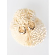 Jimmy Key Altın Rengi Parlak Halka Küpe