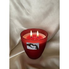 MumKusag Sevgiliye Hediye Kırmızı Bardak Mum - 2 Adet Tealight Mum Hediyesiyle"