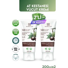 BioBellinda Doğal At Kestanesi Vücut Kremi Nemlendirici ve Bakım Kremi 200 ml (2'li Set)