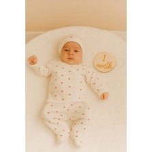 Buufuu Hediyelik Bebek Yenidoğan Hastene Çıkışı Bereli Uzun Kol Çocuk Baskılı Pamuk Alt Üst Takım