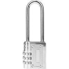 Std Asma Kilit, Uzun, Şifreli (3 Basamaklı), Krom, 30 mm