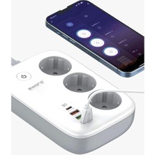 Özbience Akıllı Wi-Fi Priz 3’lü, 30W Type-C, USB ve Uzaktan Kontrol ile