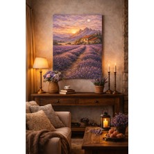 Artease Günbatımı ve Lavanta Bahçesi Kanvas Tablo