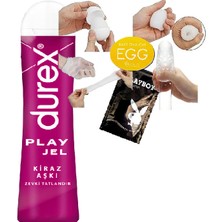 Durex Kirazlı Jel 50 ml + Erkekler Için Magical Kiss Egg Mas.türbatör Yumurtası Sınırsız Kulanılabilir C-8085