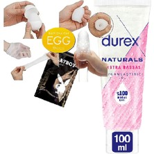 Durex Naturals Ekstra Hassas Jel 100 ml + Erkekler Için Magical Kiss Egg 31çekme Yumurtası Sınırsız Kulanılabilir C-8085