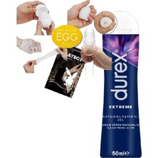 Durex Extreme Analjel 50 ml + Erkeğe Se.ks Oyuncağı Magical Kiss Egg Defalarca Kulanılabilir Mas.türbasyon Cihazı C-8085