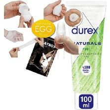 Durex Naturals Pure Jel 100 ml + Erkeklere Özel 31çekme Aleti Yumurta Magical Kiss Egg Sınırsız Kulanılabilir C-8085