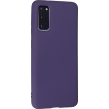 Marsilyan Samsung Galaxy S20 Kılıf Nano Içi Kadife Silikon - Mor