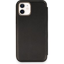 Marsilyan iPhone 12 Kılıf Dolpin Kapaklı - Siyah