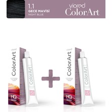 Viored ColorArt 2'li Tüp Boya 60 ml 1.1 Mavi Siyah