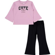 Civil Girls Cute Fiyonk Baskılı 2-5 Yaş Takım - Pembe 2-3 Yaş