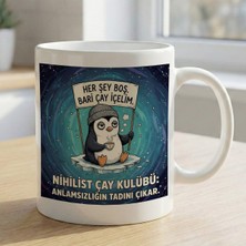 Bk Gift Nihilist Penguen Beyaz Kupa Bardak -10, Ofis ve Hediye Kupası, Arkadaşa Hediye