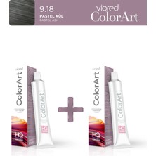 Viored ColorArt 2'li Tüp Boya 60 ml 9.18 Pastel Kül