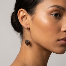 THEIA GemWorks Umbra — Dumanlı Kuvars Küpe