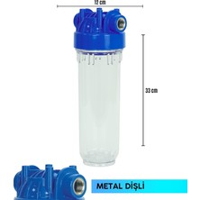 10" 3/4 Şeffaf Tekli Housing Su Arıtma Cihazı Filtre Kabı