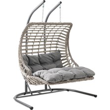 Capri Swing Bodrum Double Çiftli Rattan Bahçe Salıncağı | Rehome